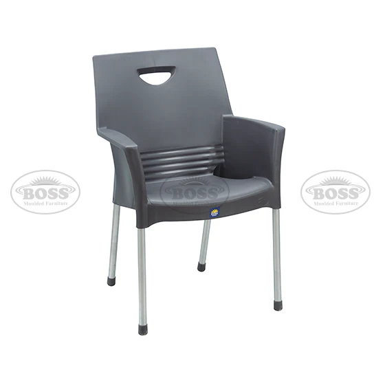 BP-317 Boss Mega Jhony Pure Plastic Chair with Steel Legs - Image 3