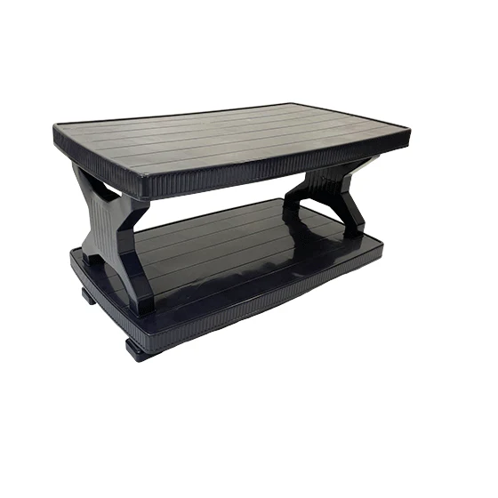 BP-335 Picasso Boss Rattan Pure Plastic Double Shelf Table(Large) - Image 4