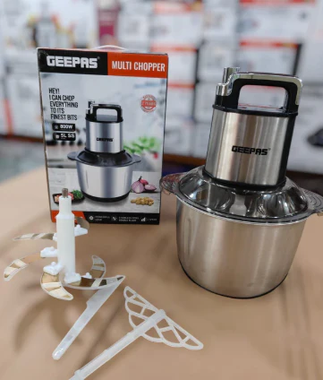 Geepas Stainless Steel Multifunction Food & Meat Chopper | 5 Liter | 800W | GMC42036P