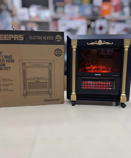 Geepas Quartz Tube 3DFlame Effect Electric Heater 28579