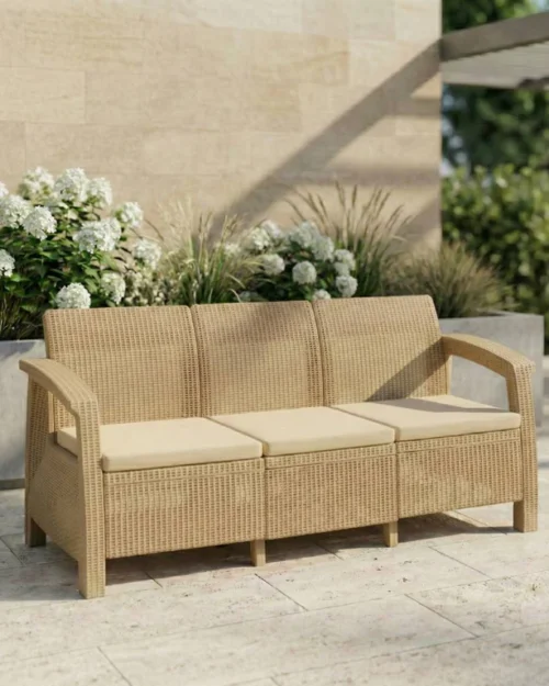 SAAB Allegra 3 Seater Sofa with Printed Cushions ( SP-375 )