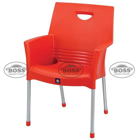 BP-317 Boss Mega Jhony Pure Plastic Chair with Steel Legs - Image 5