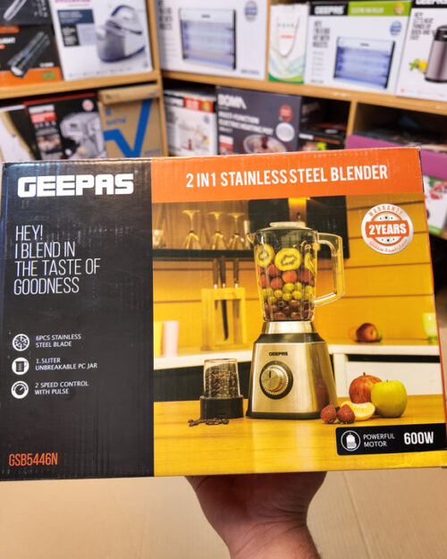 Geepas 2-in-1 Stainless Steel Blender GSB5446N