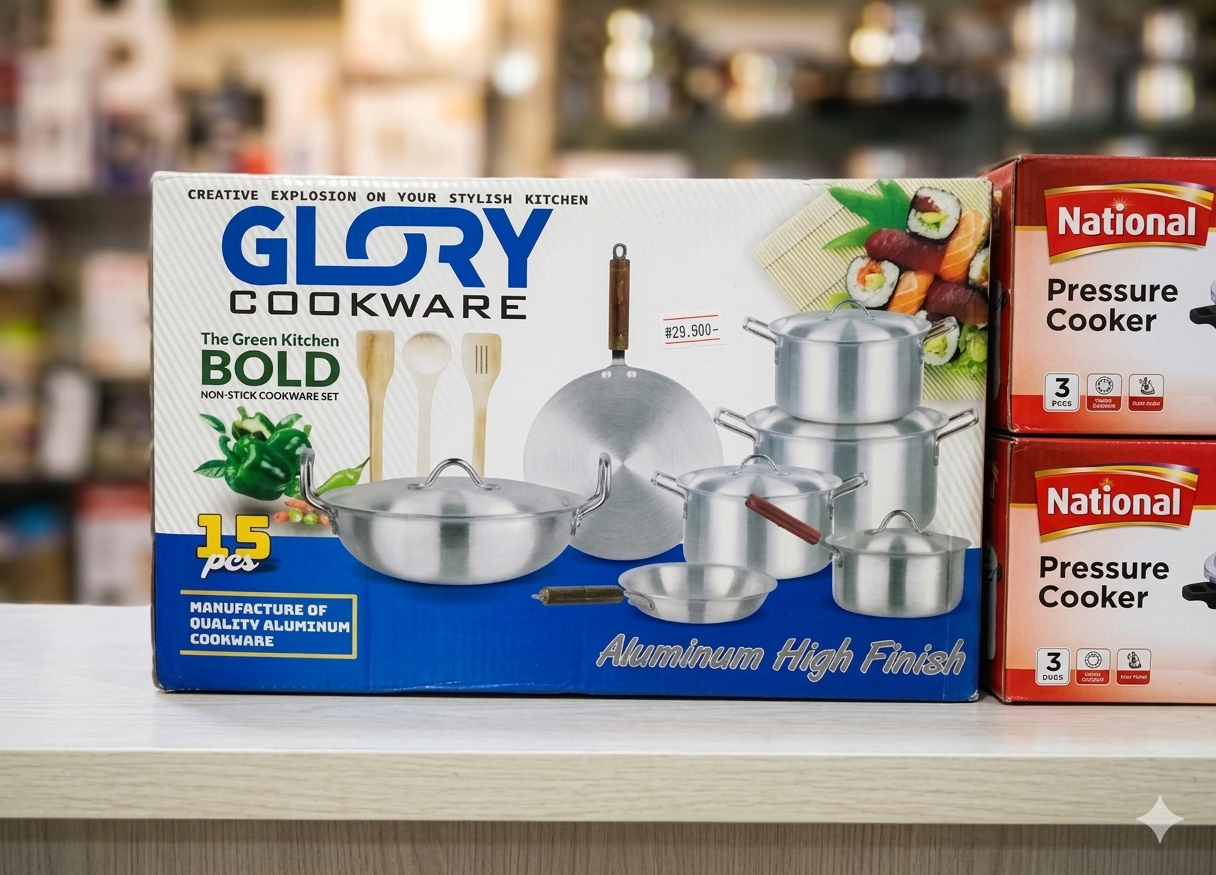 Glory cookware set 15 Pcs