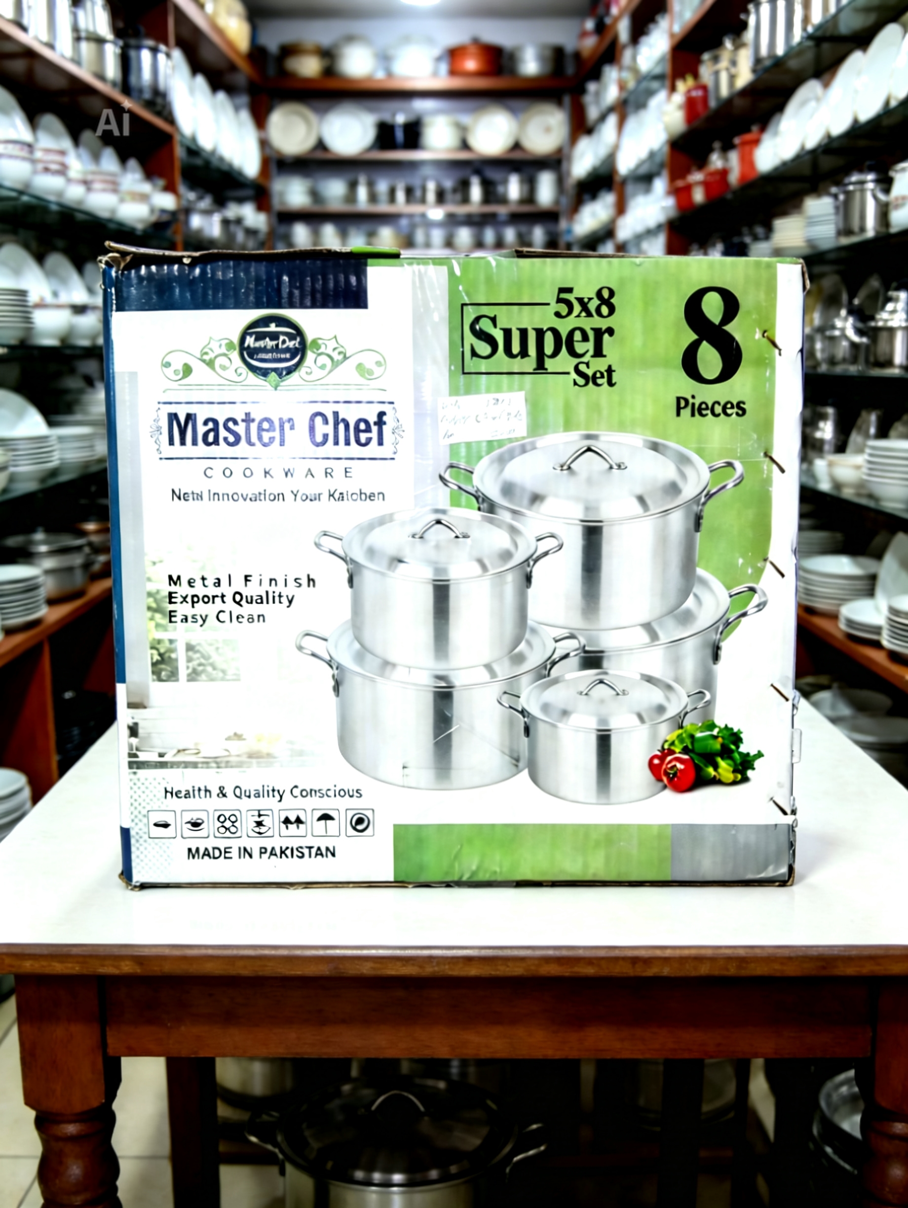 Master chef cookware 8pcs set